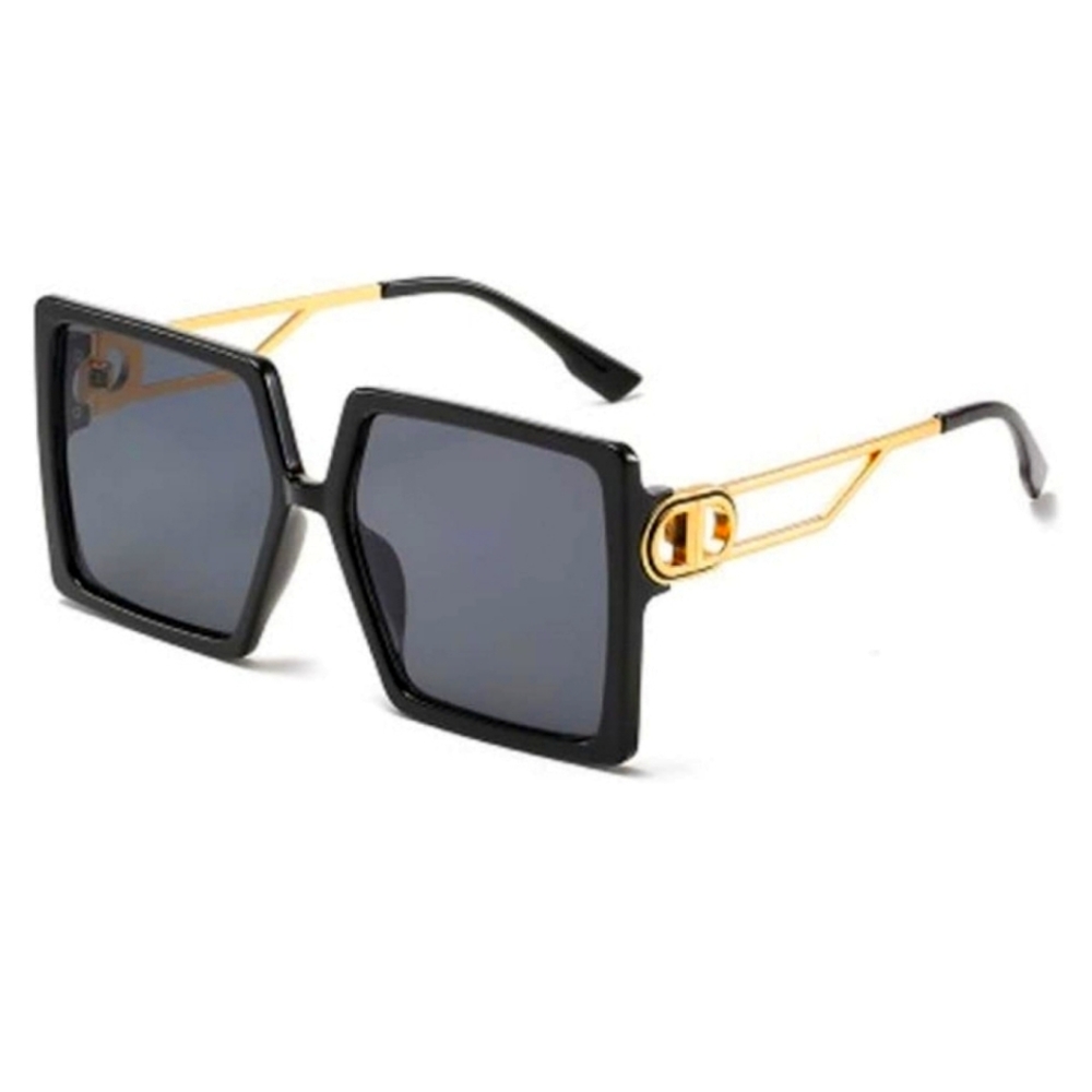 Oversized Square Frame Letter D Sunglasses